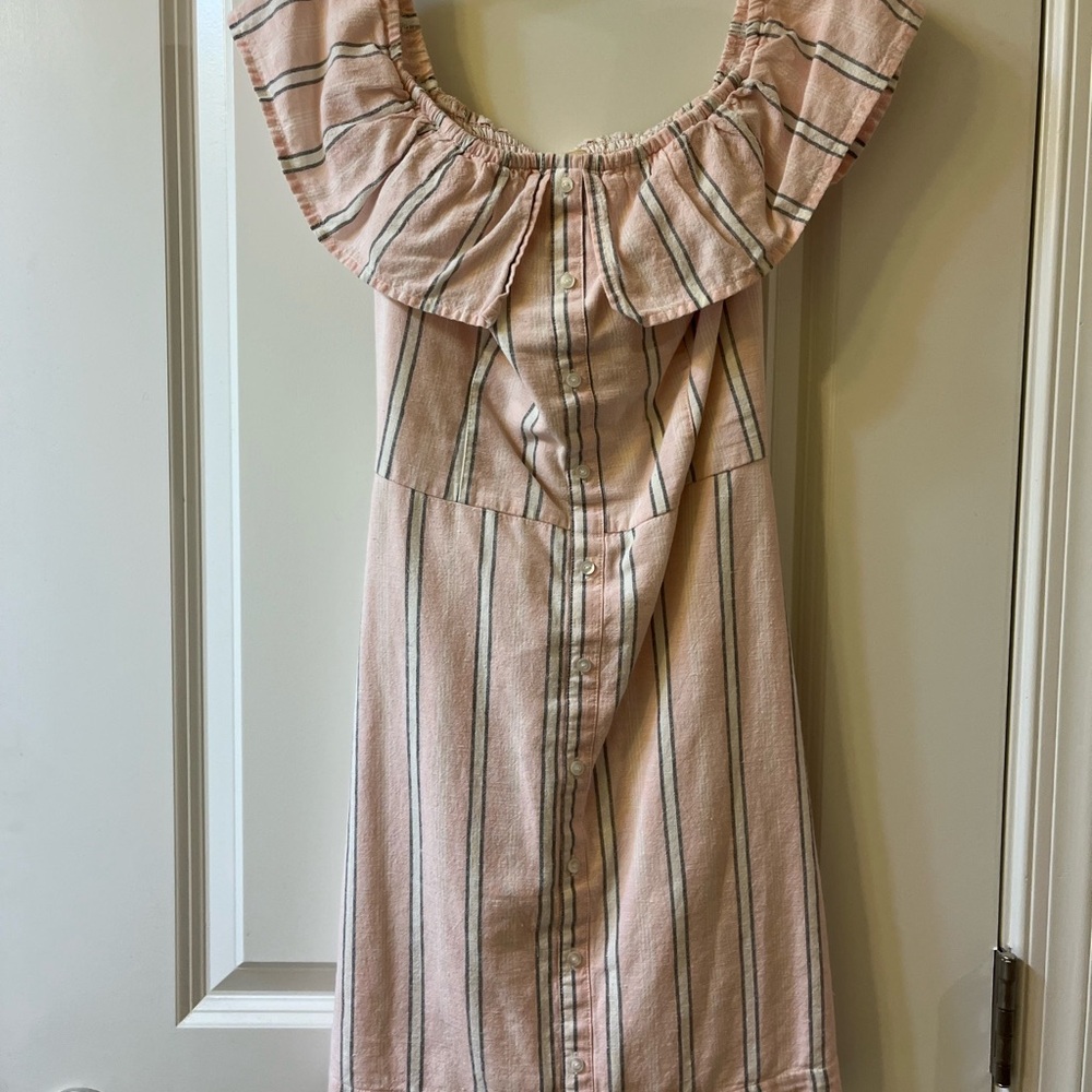 Hollister Pink and White Mini Dress